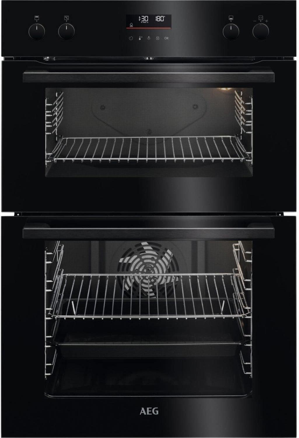 AEG DCE531160B Built In Electric Double Oven - Black - A/A Rated