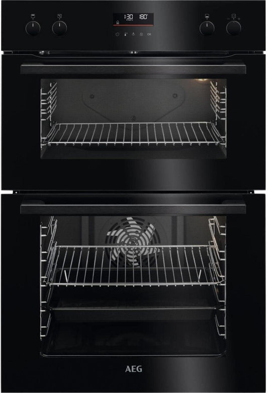 AEG DCE531160B Built In Electric Double Oven - Black - A/A Rated